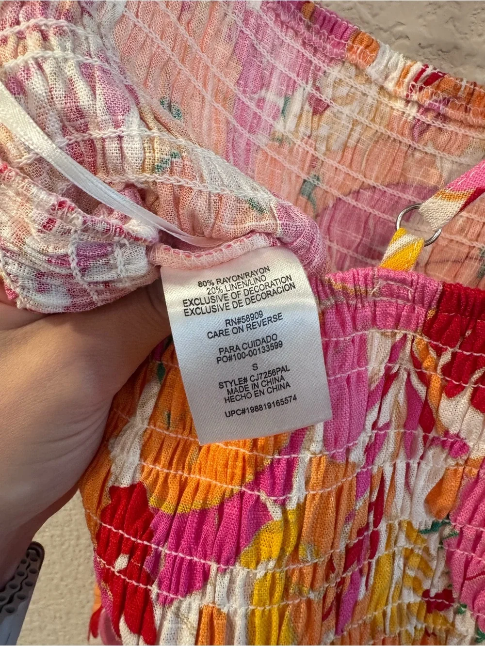 Copper Key Floral Smocked Wide-Leg Jumpsuit – NWT – Size Small - Picture 9 of 10